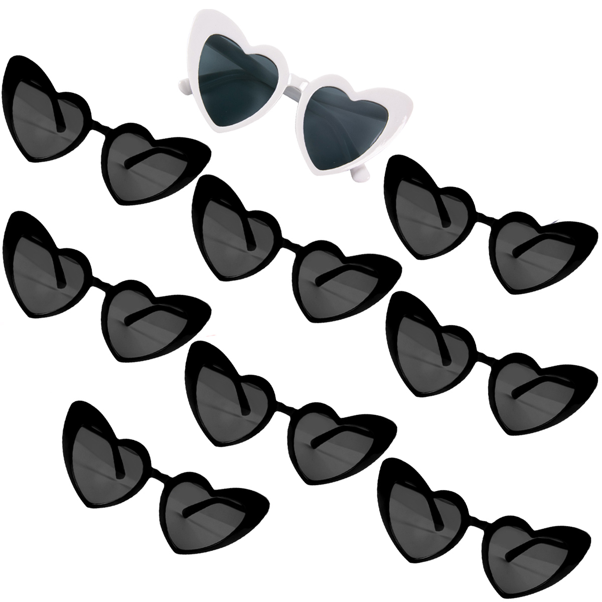 Travel Accessories Shops - แว่นตากันแดดรูปหัวใจสําหรับผู้หญิง Retro Cat Eye แว่นตากันแดดงานแต่งงานตกแต่งช้อปปิ้งเดินทาง Party