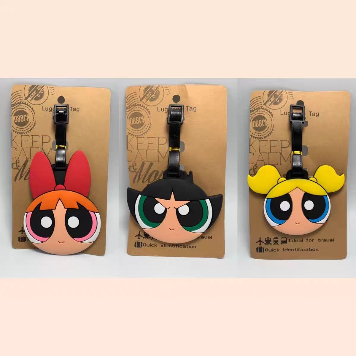 Travel Accessories List - จี้กระเป๋าอนิเมะ The Powerpuff Girls น่ารัก สไตล์การ์ตูน