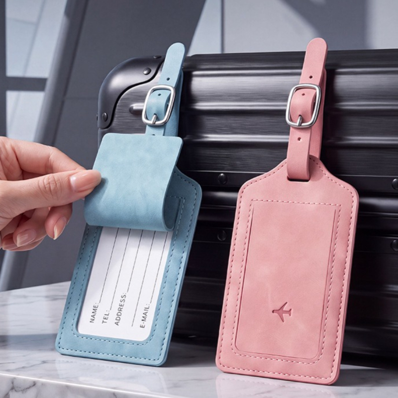 Travel Accessories List - ป้ายติดกระเป๋าเดินทางหนัง PU 1 ชิ้น สำหรับผู้หญิงและผู้ชาย อุปกรณ์เสริมการเดินทาง