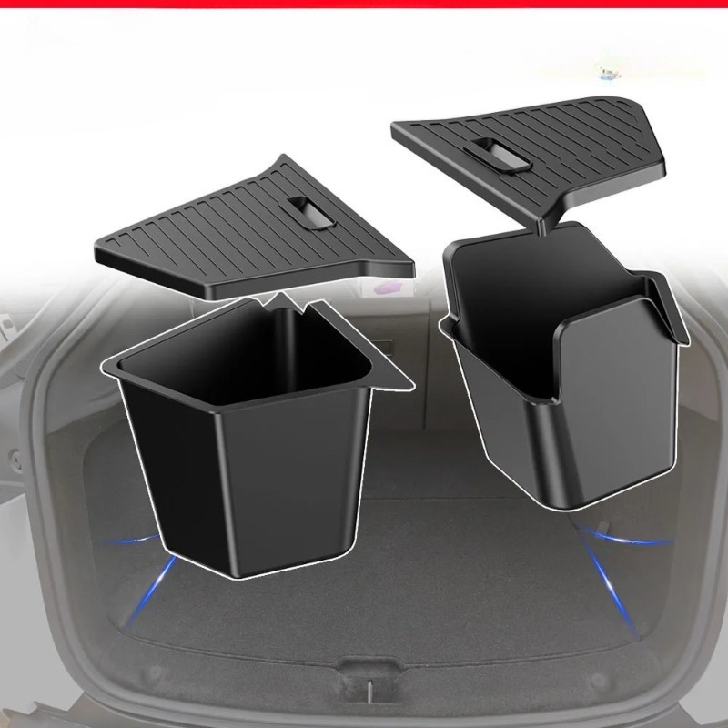 Travel Accessories Manufacturer - กล่องเก็บของด้านข้างท้ายรถสำหรับ Tesla Model Y Juniper พร้อมแผ่นรอง