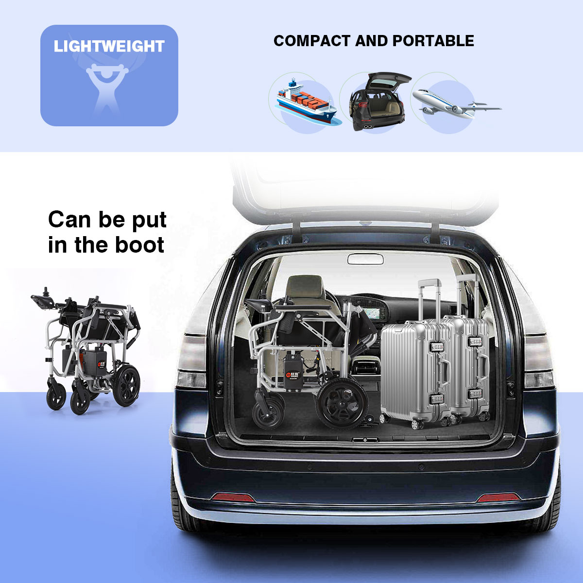 โรงงานจีนขายตรง รถเข็นไฟฟ้าพับ - Travel Accessories Manufacturer บทวิจารณ์และราคา