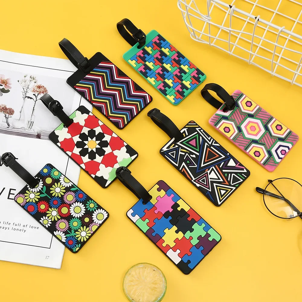 1ชิ้นป้ายป้ายกระเป๋าเรขาคณิตกร - Travel Accessories List บทวิจารณ์และราคา