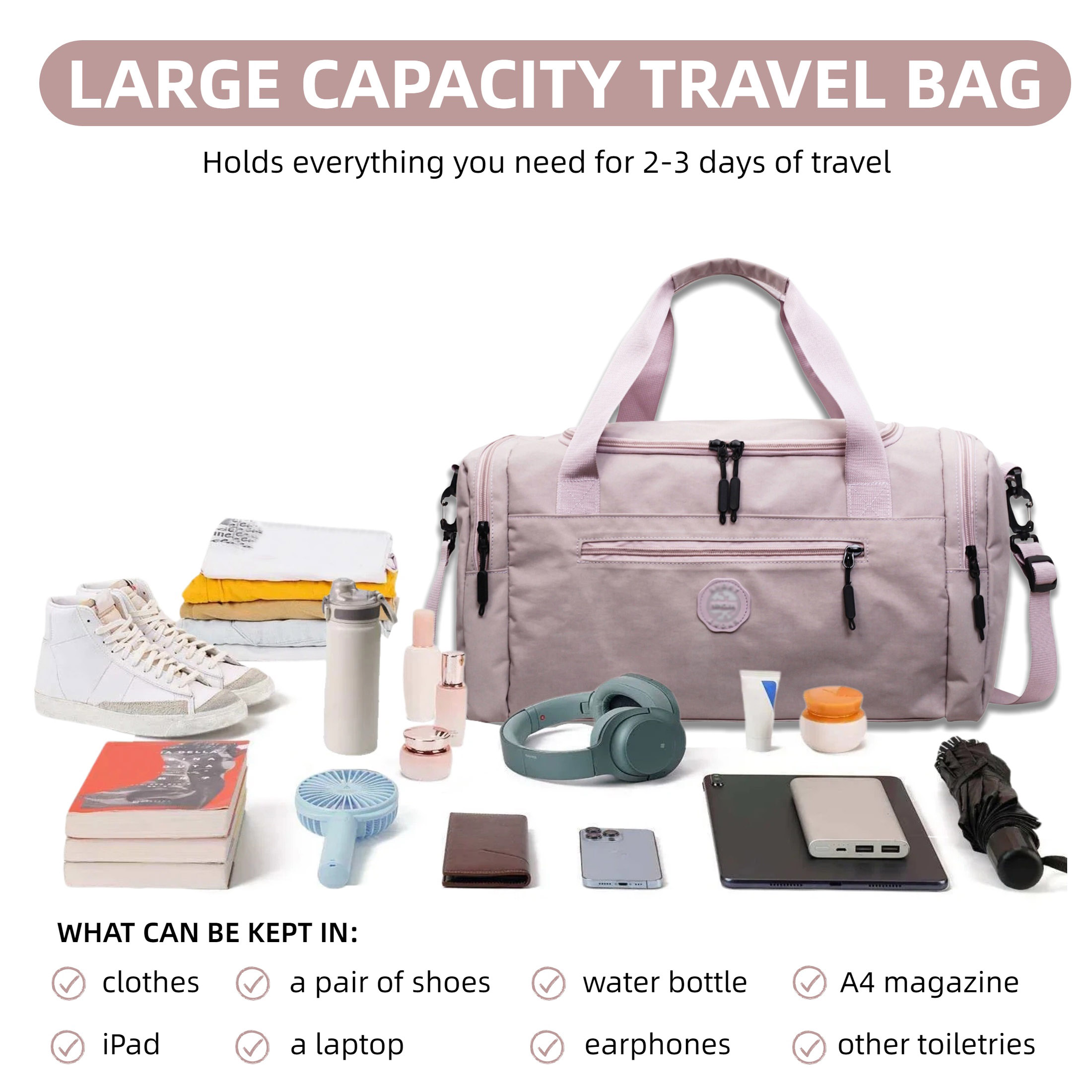 กระเป๋าเดินทางขนาดใหญ่สำหรับวั - Travel Accessories Essentials บทวิจารณ์และราคา