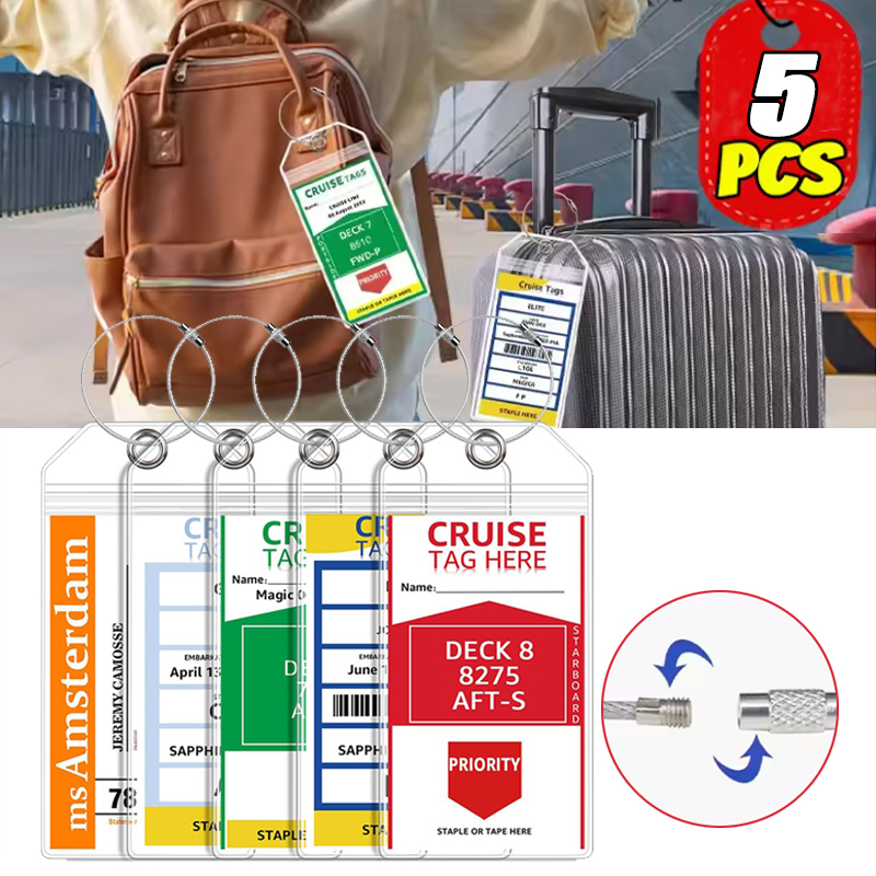 ป้ายติดกระเป๋าเดินทางแบบใส 5 ช - Travel Accessories List บทวิจารณ์และราคา