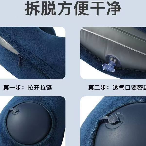 หมอนรองคอคริสตัลฟลีซแบบพกพา ถอ - Travel Pillow Inflatable บทวิจารณ์และราคา