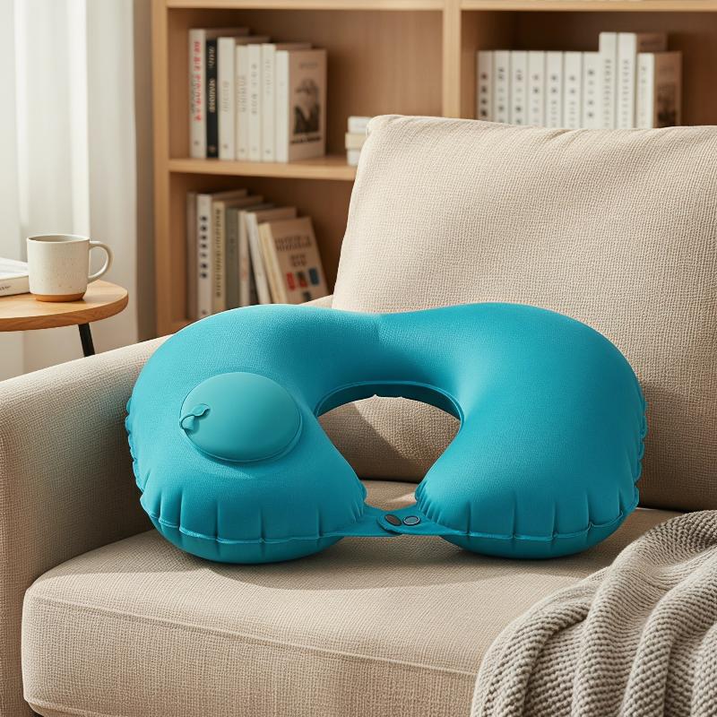 หมอนรองคอพองลมแบบพกพาที่สามารถ - Travel Pillow Inflatable บทวิจารณ์และราคา